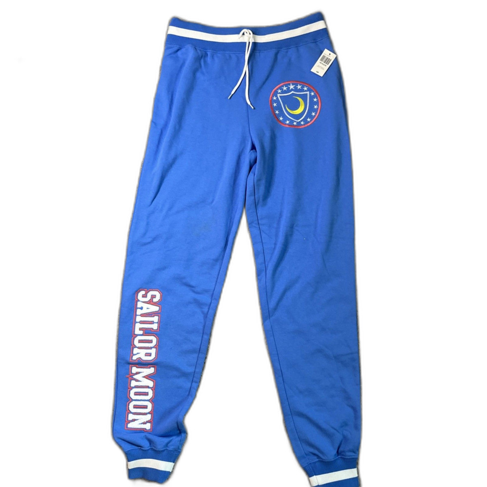 Sailor Moon Blue Varsity Jogger Sweatpants Women’s Small Box Lunch NWT Anime